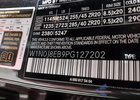 2023 Mercedes-Benz Glc 300 4Matic Coupe из США, поврежденный, VIN W1N0J8EB9PG127202